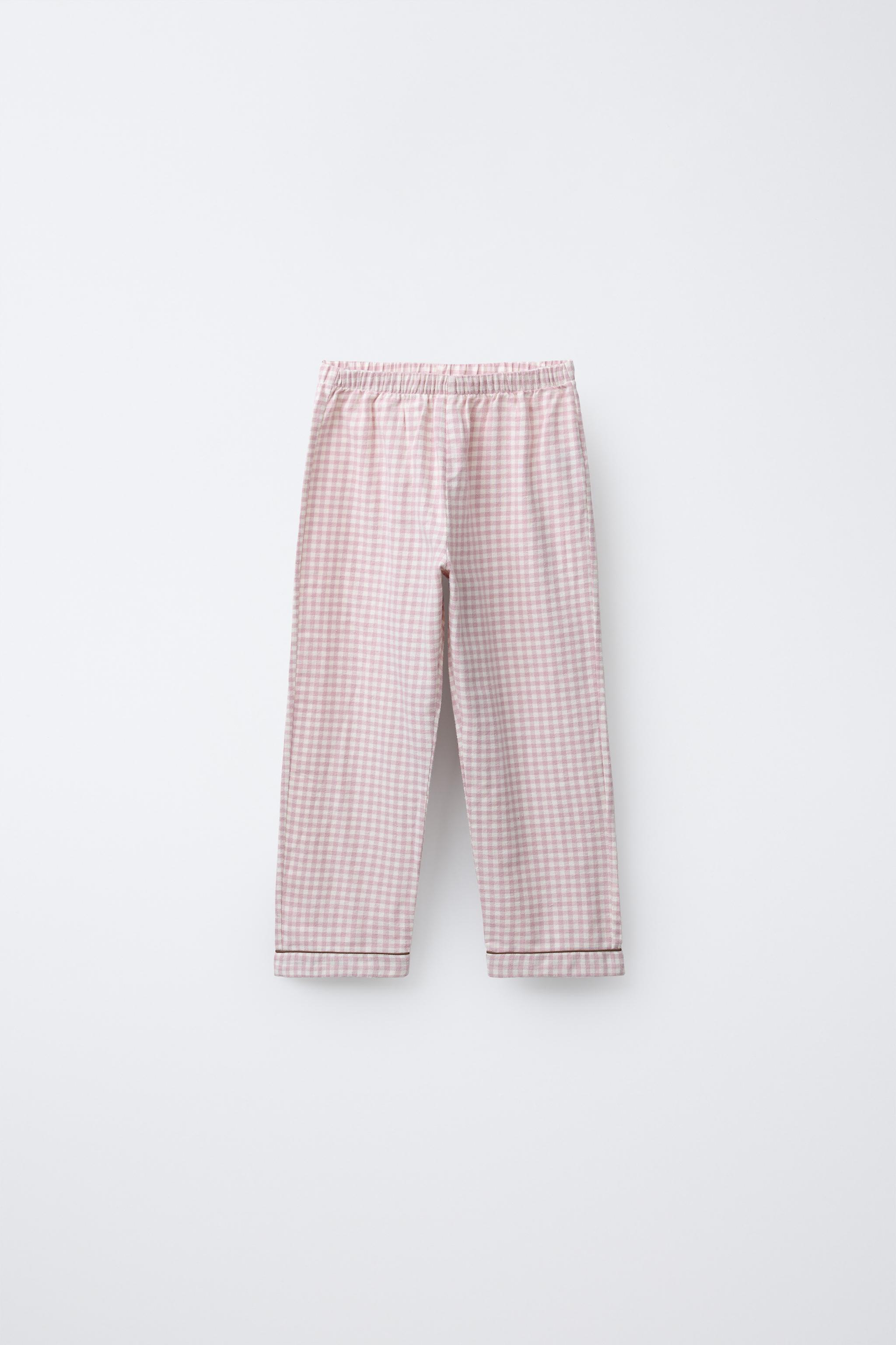 3-6 YEARS/ GINGHAM FLANNEL PAJAMAS